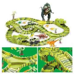 Большая гоночная трасса, парк динозавров Extralink Toys, автомобиль, динозавр, парк динозавров, XXL, 271 элемент - Изображение 4