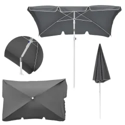 Ombrello da Giardino Pieghevole Black Forest, 2m Grigio
