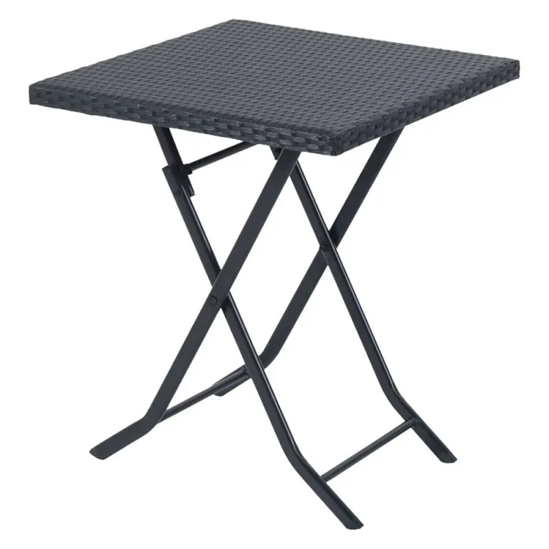 Conjunto Pequeno de Móveis para Jardim Black Forest, Duas Cadeiras + Mesa Preta - Imagem 4