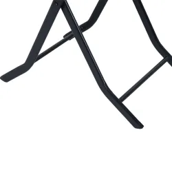 Conjunto Pequeno de Móveis para Jardim Black Forest, Duas Cadeiras + Mesa Preta - Imagem 7