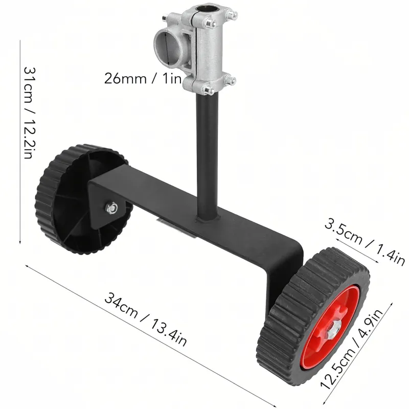 Black Forest Metal Wheels, Universal Support for Lawn Mowers 26-28 mm - Image 4