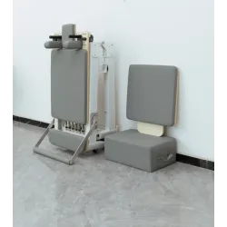 StayFit by Extralink, Pilates için profesyonel yatak, alüminyum alaşımlı pilates reformeri, gri - Görsel 4