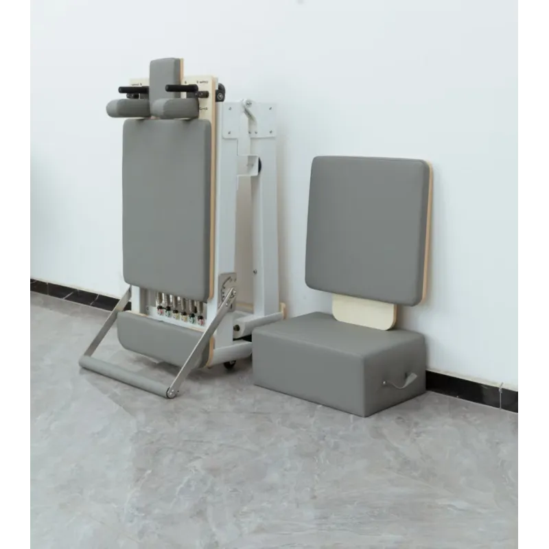 StayFit by Extralink, Pilates için profesyonel yatak, alüminyum alaşımlı pilates reformeri, gri - Görsel 4