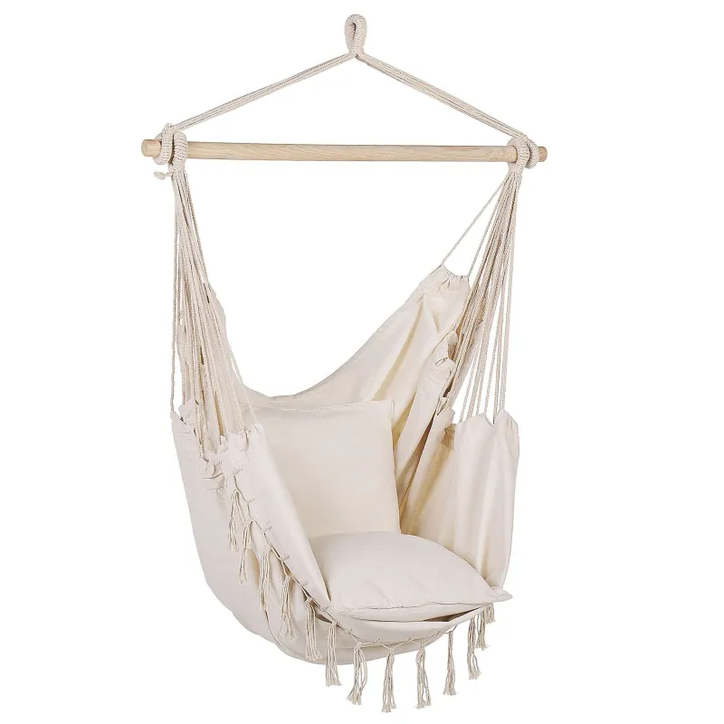 Black Forest by Extralink, Hammock, Brazilian chair 100x130cm beige - Image 2