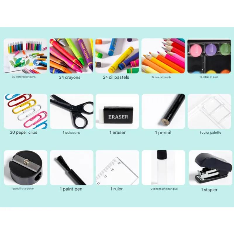 Conjunto Artístico Extralink para Pintura, conjunto de arte com 150 peças - Imagem 6