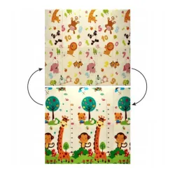 Alfombra educativa plegable doble cara Extralink, 180x200x1 cm, animales-números + bolsa - Imagen 2