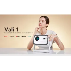 Projetor Wanbo Vali 1 Branco, Full HD, 900 ANSI, Android TV 11, Gimbal - Imagem 3