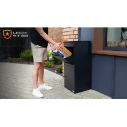 Почтовый ящик Extralink LockStar, 43x39x102см металлический ящик для посылок - Изображение 4