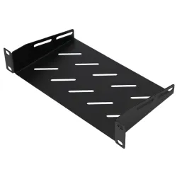 Extralink Shelf 1U, Estante para armarios rack 10", negro