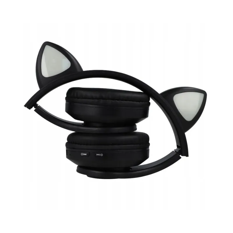 Extralink Kids Headphones Pro Nero | Cuffie cablate | Orecchie da gatto - Immagine 3