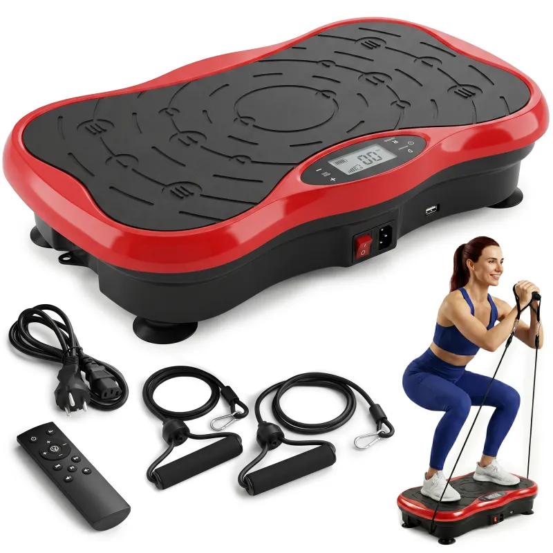 Extralink Moonwalk SpinMove Red | Vibrating Fitness Exercise Platform | 200W - Image 4