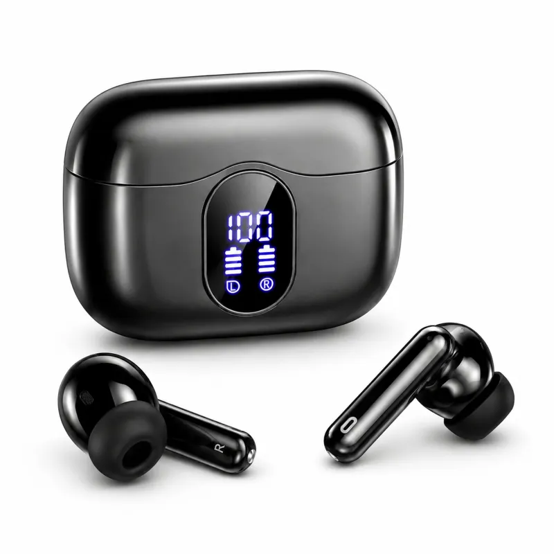 Extralink Lifestyle, auscultadores com ecrã Pixelbuds, Pretos - Imagem 3