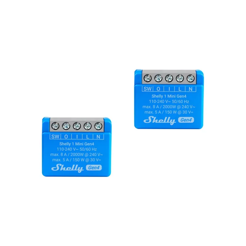 Shelly 1 Mini Gen4, Röle modülü, Zigbee, WiFi, Bluetooth, Matter - Görsel 2