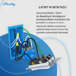 Shelly 1 Mini Gen4, Röle modülü, Zigbee, WiFi, Bluetooth, Matter - Görsel 3
