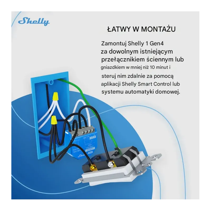 Shelly 1 Mini Gen4, Röle modülü, Zigbee, WiFi, Bluetooth, Matter - Görsel 3