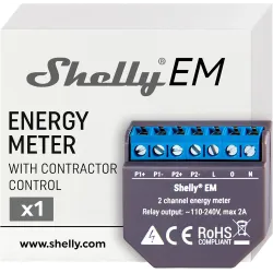 Shelly EM + 50A, Energieverbrauchszähler, WiFi, einphasig, mit Stromwandler - Bild 2