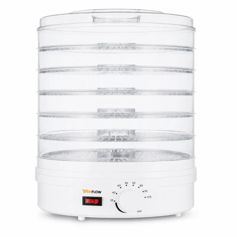 Extralink Home, secadora de alimentos para setas, frutas y verduras, 500W + 6 bandejas 28cm, blanca - Imagen 2