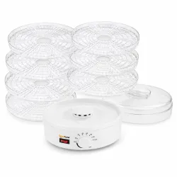 Extralink Home, secadora de alimentos para setas, frutas y verduras, 500W + 6 bandejas 28cm, blanca - Imagen 3