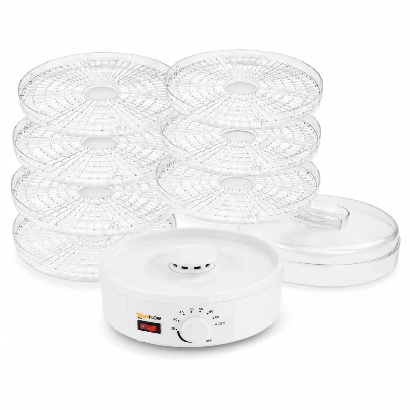 Extralink Home, secadora de alimentos para setas, frutas y verduras, 500W + 6 bandejas 28cm, blanca - Imagen 3