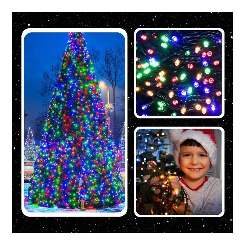 Extralink, елочные гирлянды, праздничные, 32,7m, 500 LED, холодные, белые, для внутреннего и наружного использования - Изображение 5