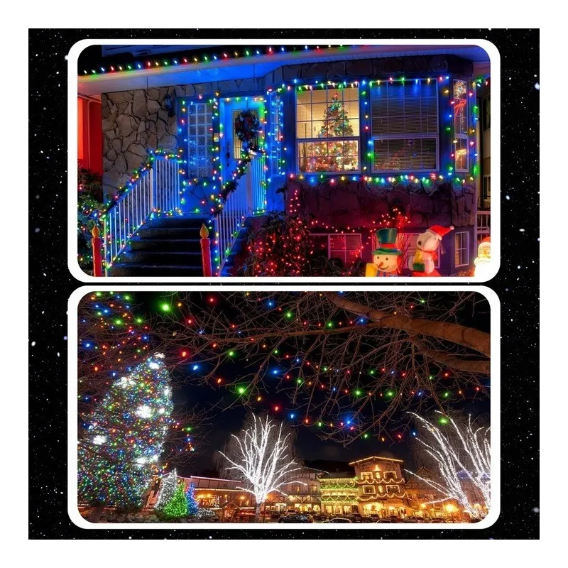 Extralink, елочные гирлянды, праздничные, 32,7m, 500 LED, холодные, белые, для внутреннего и наружного использования - Изображение 7