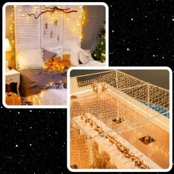 Extralink, Christmas tree lights, festive, 10,5m, 100 LED, warm white, battery-powered - Image 9
