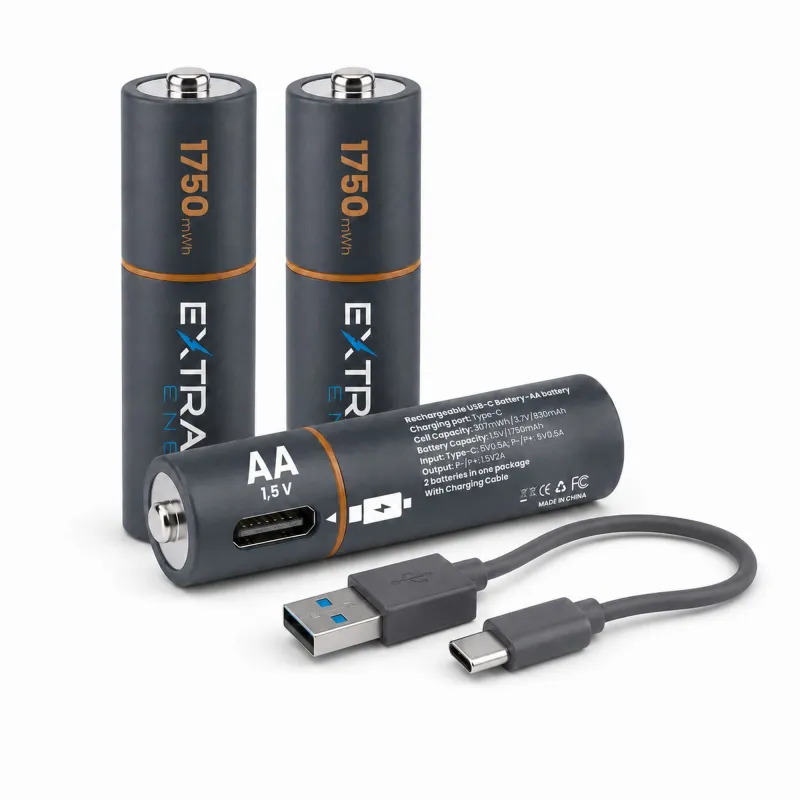 Extralink Smartlife AA Set 4er-Pack, Akkus, USB-C-ladbar, 1.5V, 1750mAh - Bild 4