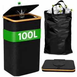 Extralink Home | Returnable bottle bin | Foldable bin with opening, 100L - Image 2
