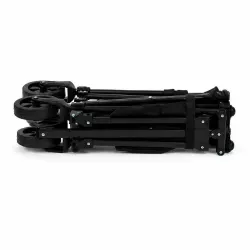 Black Forest by Extralink, carrito de playa turístico de camping, plegable, negro, tela Oxford, ruedas todoterreno - Imagen 4