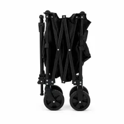 Black Forest by Extralink, carrito de playa turístico de camping, plegable, negro, tela Oxford, ruedas todoterreno - Imagen 5