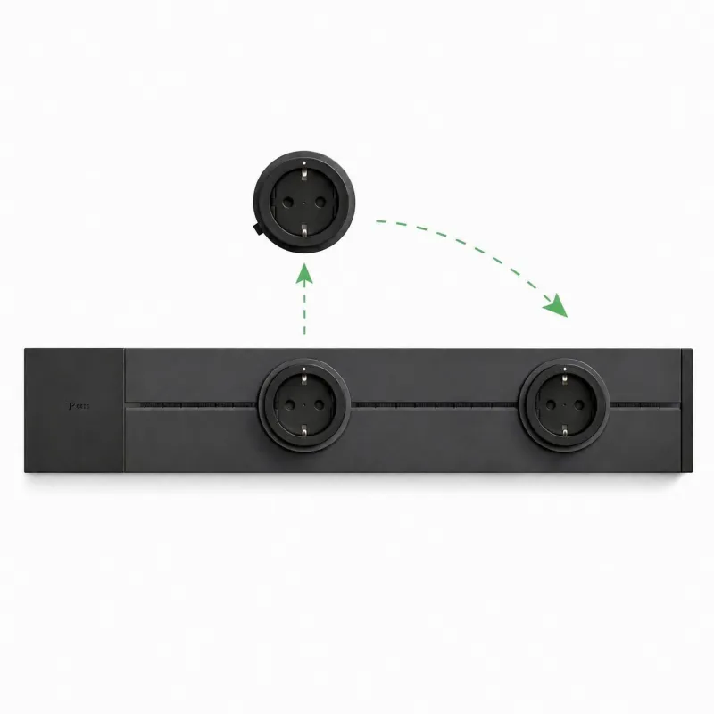 GONEO SZYNA ZASILAJĄCA POWER TRACK 1000MM CZARNA - Zdjęcie 3