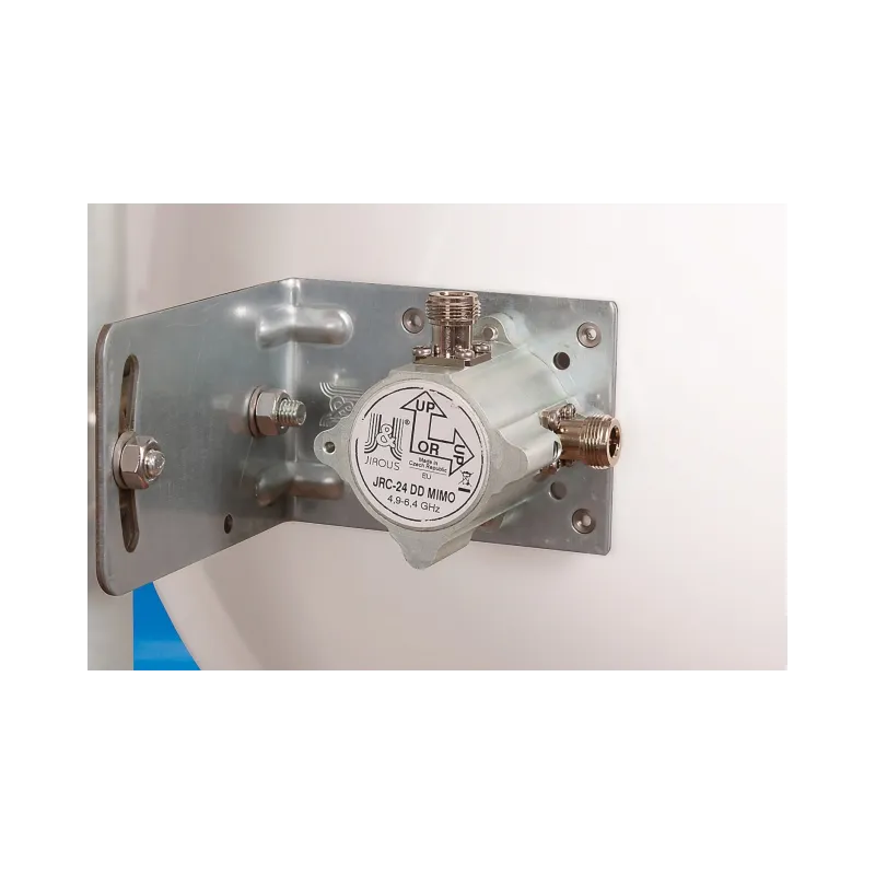 Jirous JRC-24DD MIMO | Antena parabólica | 4,9 - 6,4 GHz, 24,5 dBi, 2x N-Femea, pacote de 2