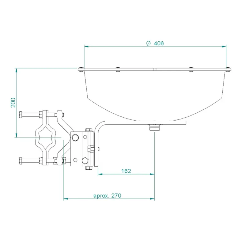 Jirous JRMA-380 10/11 | Antena parabólica | 10,1 - 11,7 GHz, 28 dBi, dedicada a Mimosa B11