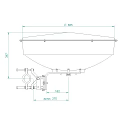 Jirous JRMA-650 10/11 | Antena paraboliczna | 10.1 – 11.7GHz, 35dBi, dedykowana dla Mimosa B11