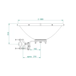 Jirous JRMC-680 10/11 | Antenna parabolica | 10.1 - 11.7GHz, 34dBi, dedicata per Mimosa B11