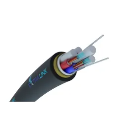 ADSS havadan fiber optik kablo XOTKtsdD 24F, tek mod, 24J, G652D, 4kN, 10,8mm, Fiberhome