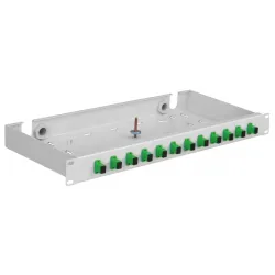 Mantar PS 19 1U SC 12 Simplex Fiber Patch Panel, Derinlik 210 mm