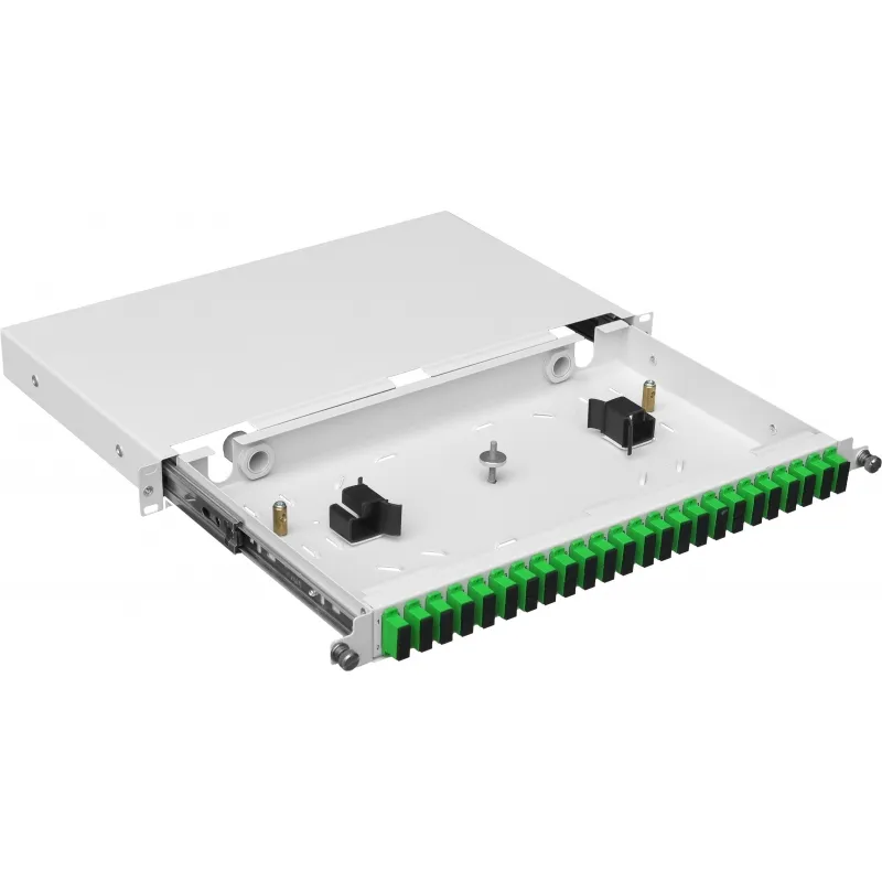 Mantar PS 19 "1U SC 24 Duplex Slide | Caixa de emenda de fibra óptica | extensível, 255 mm de profundidade