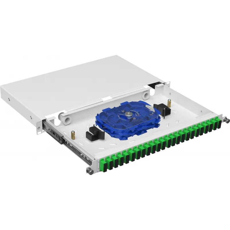 Mantar PS 19" 1U SC 24 Duplex Slide | Patch Panel de Fibra Óptica | slide-out, profundidad 255 mm