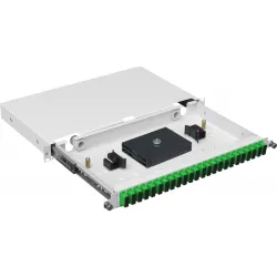 Mantar PS 19" 1U SC 24 Duplex Slide | Patch Panel de Fibra Óptica | slide-out, profundidad 255 mm