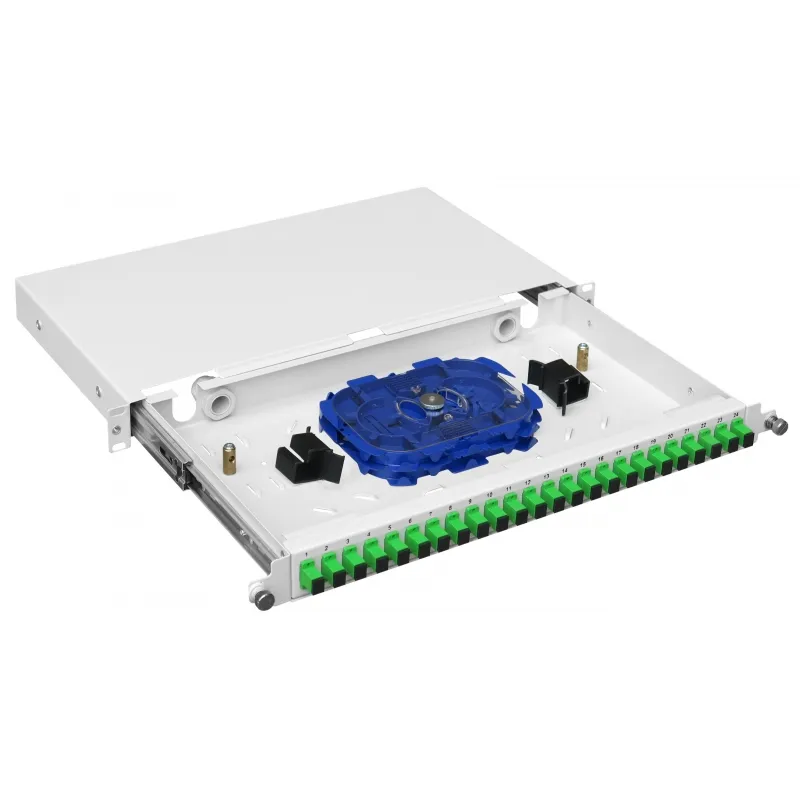 Mantar PS 19" 1U SC 24 Simplex Slide | Patch Panel de Fibra Óptica | slide-out, profundidad 255 mm