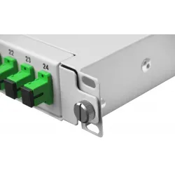 Оптический патч-панель Mantar PS 19 1U SC 24 Simplex с выдвижным механизмом, глубина 255 мм