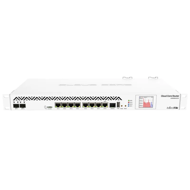 MikroTik Router CCR1036-8G-2S+EM, 8x RJ45 1000Mb/s, 2x SFP+, 1x USB