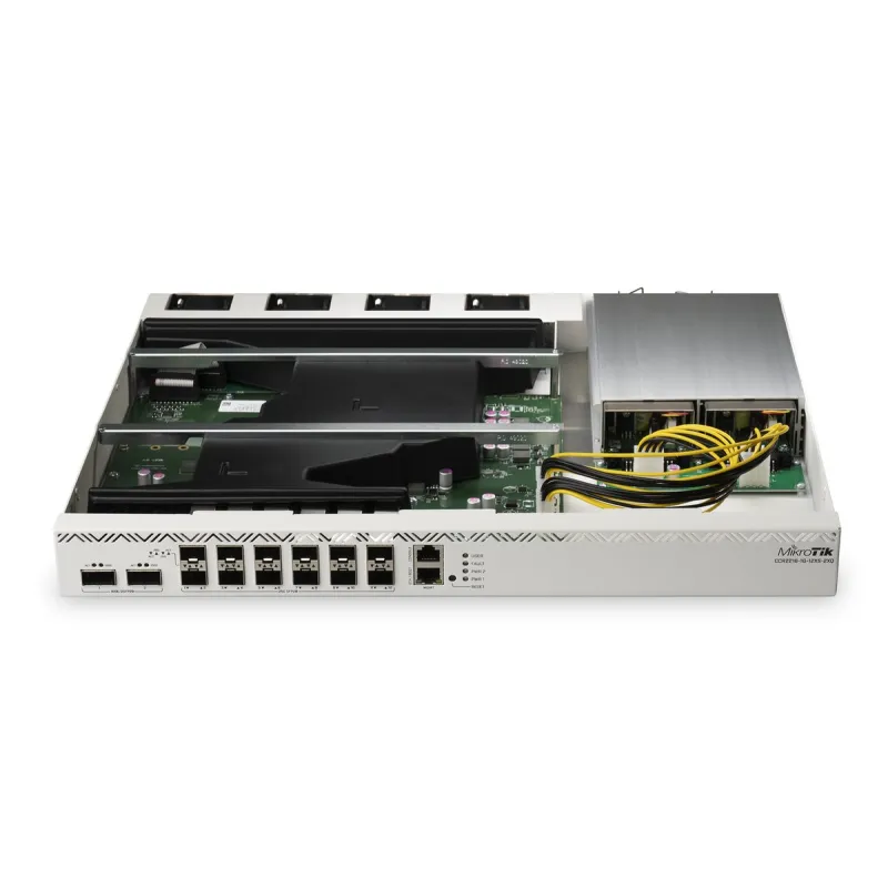 MikroTik CCR2216-1G-12XS-2XQ | Router | 12x SFP28, 2x QSFP28, 1x RJ45 1000Mb/s, 2x M.2 SATA