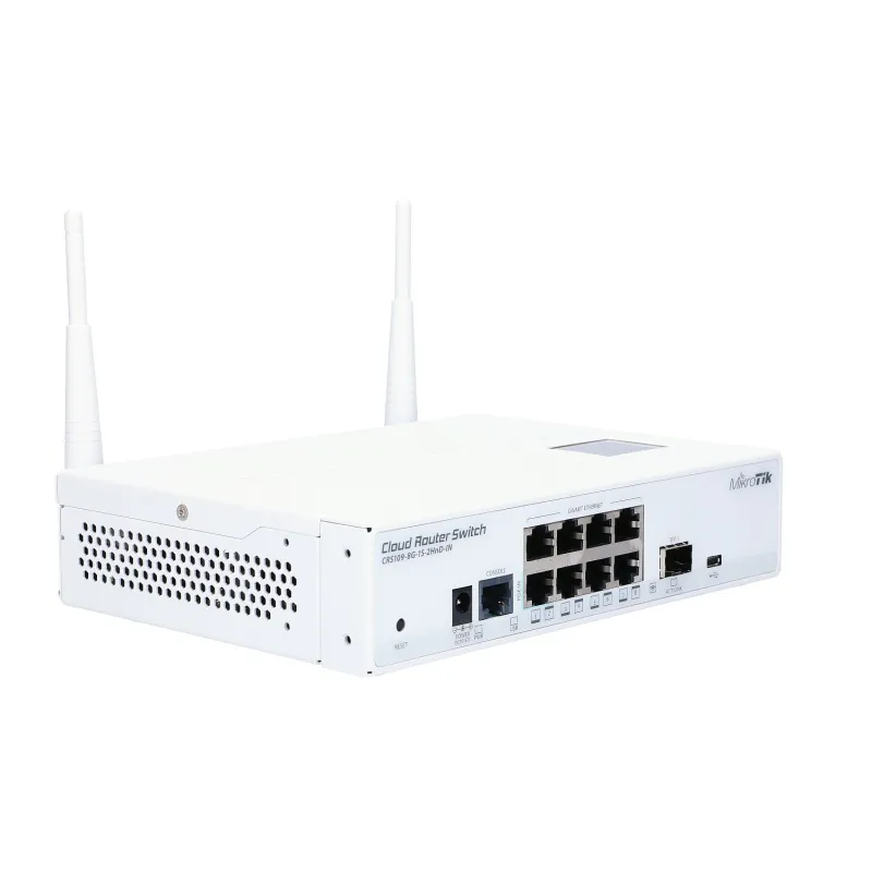 MikroTik CRS109-8G-1S-2HnD-IN | Switch | 8x RJ45 1000Mb/s, 1x SFP, 2,4GHz WiFi