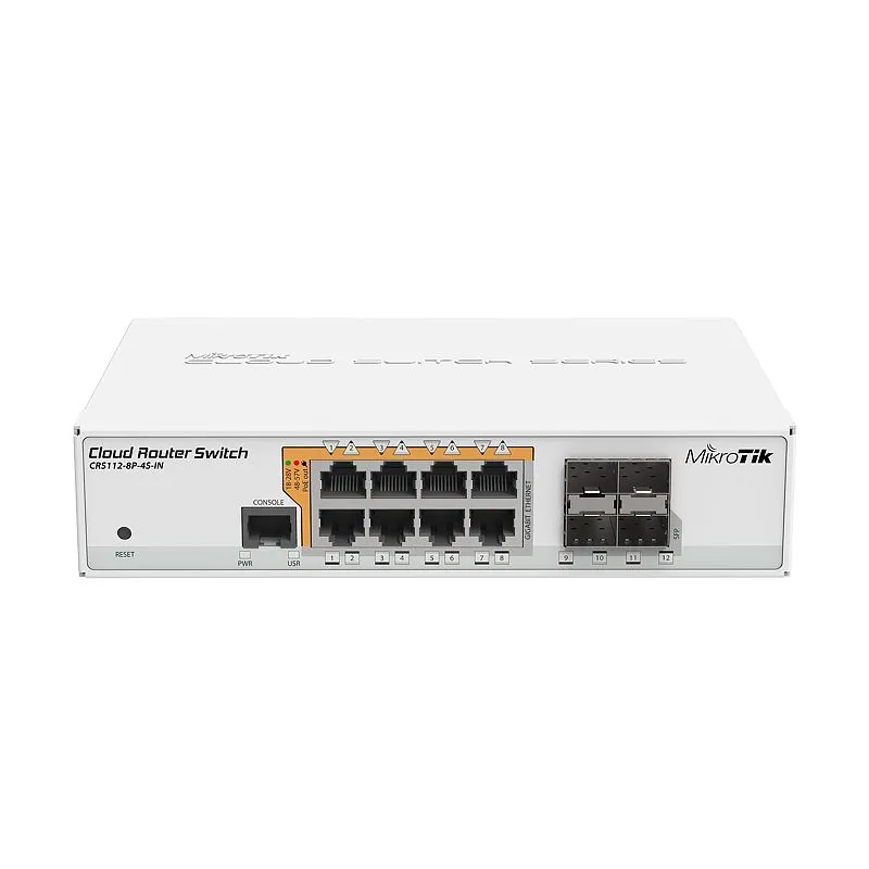 MikroTik CRS112-8P-4S-IN Anahtar, 8x RJ45 1000Mb/s, 4x SFP