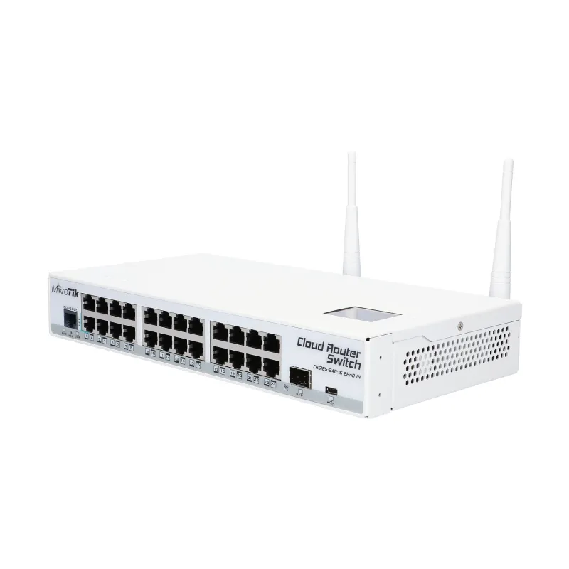 MikroTik CRS125-24G-1S-2HnD-IN Anahtar, 24x RJ45 1000Mb/s, 1x SFP, 1x USB, 2,4GHz WiFi