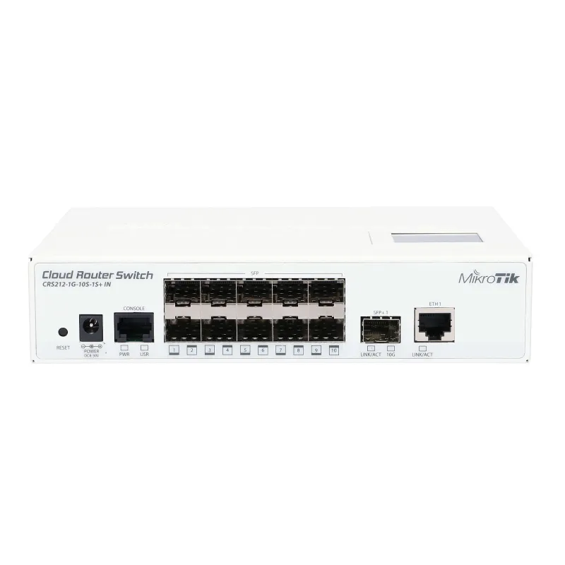 Коммутатор MikroTik CRS212-1G-10S-1S+IN, 1x RJ45 1000Mb/s, 1x SFP+, 10x SFP