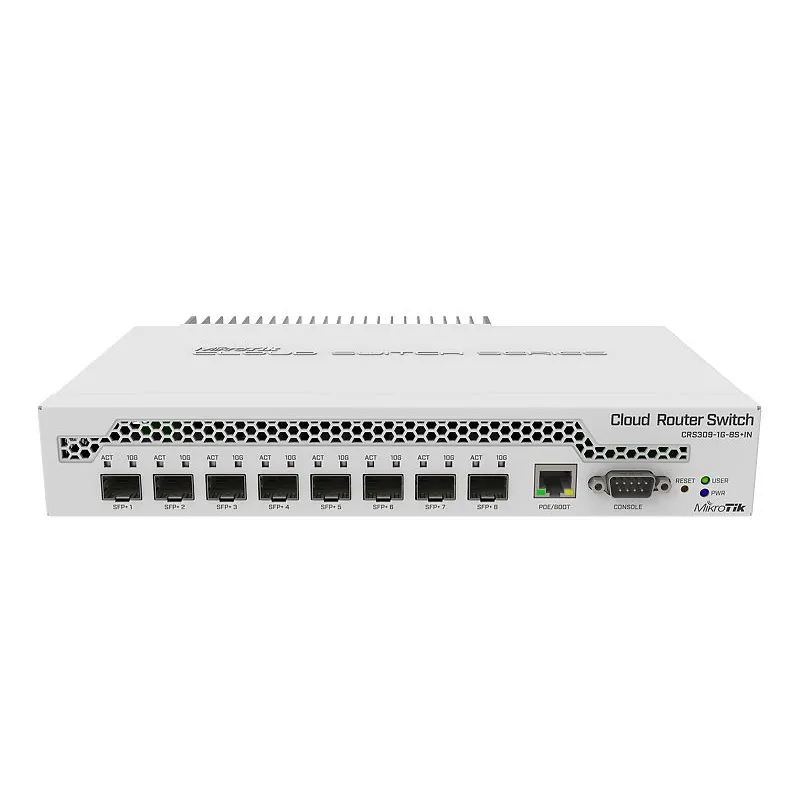 Коммутатор MikroTik CRS309-1G-8S+IN, 1x RJ45 1000Mb/s, 8x SFP+