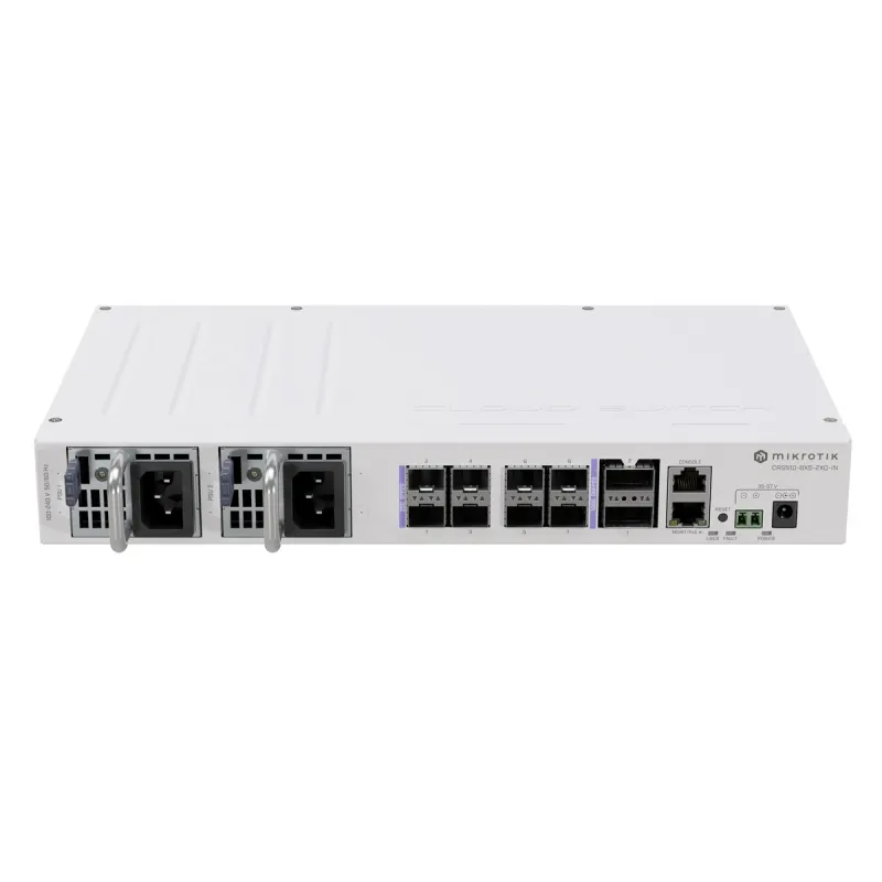 Коммутатор MikroTik CRS510-8XS-2XQ-IN, 2x 100G QSFP28, 8x 25G SFP28, 2x горячая замена